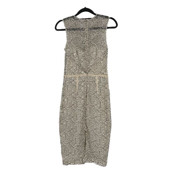 Jill Stuart Sheath Dress Size 2 White Love Glow Embroidered Lace Sleeveless GUC - Picture 10 of 16